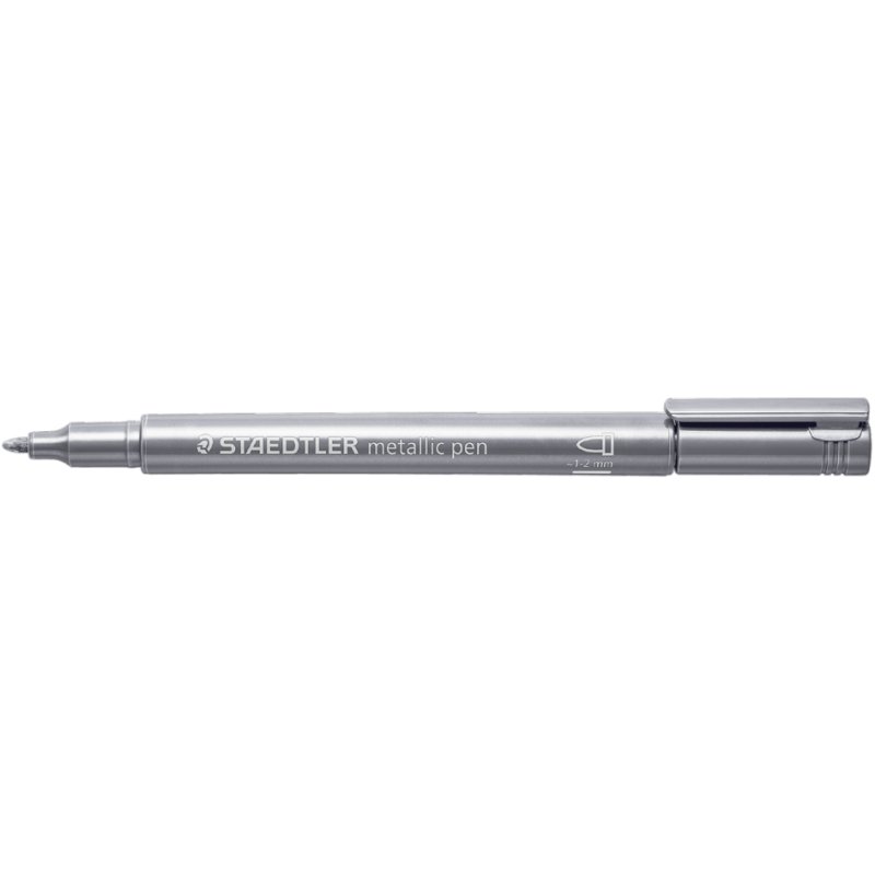STAEDTLER marqueur permanent métallisé, argent, pointe ronde, 1-2 mm