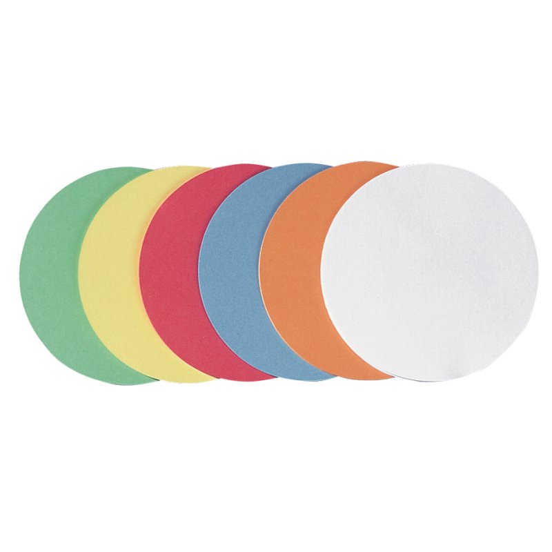 FRANKEN cartes de modération rondes, diamètre 195 mm, assortiment coloré, 250 pièces