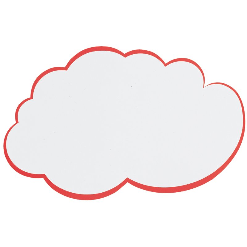 FRANKEN cartes de modération nuage, blanc avec bordure rouge, 230×140 mm, 20 pièces