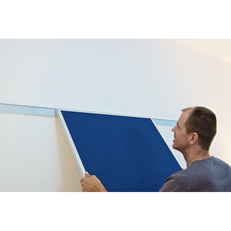 FRANKEN rail mural PRO, 2000 × 60 mm, argent, 15 mm épais
