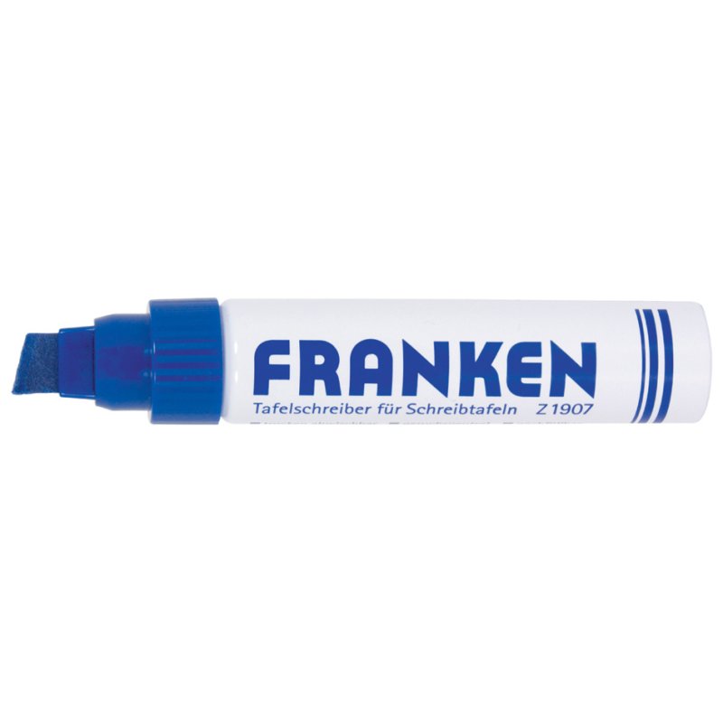FRANKEN marqueur tableau blanc Jumbo, rechargeable, bleu, 4-12 mm