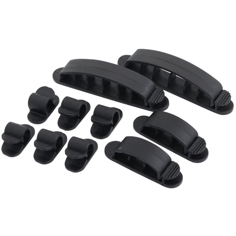 LogiLink clips de câble adhésifs, noir, 10 pièces
