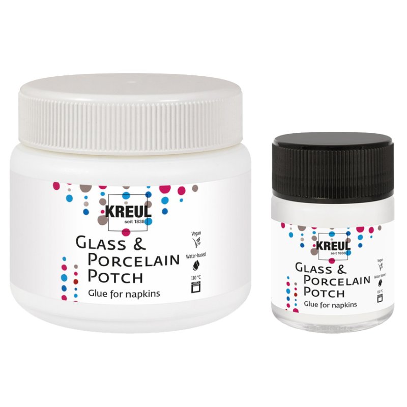 KREUL Colle Verre & Porcelaine, colle à serviettes, base aqueuse, 50 ml