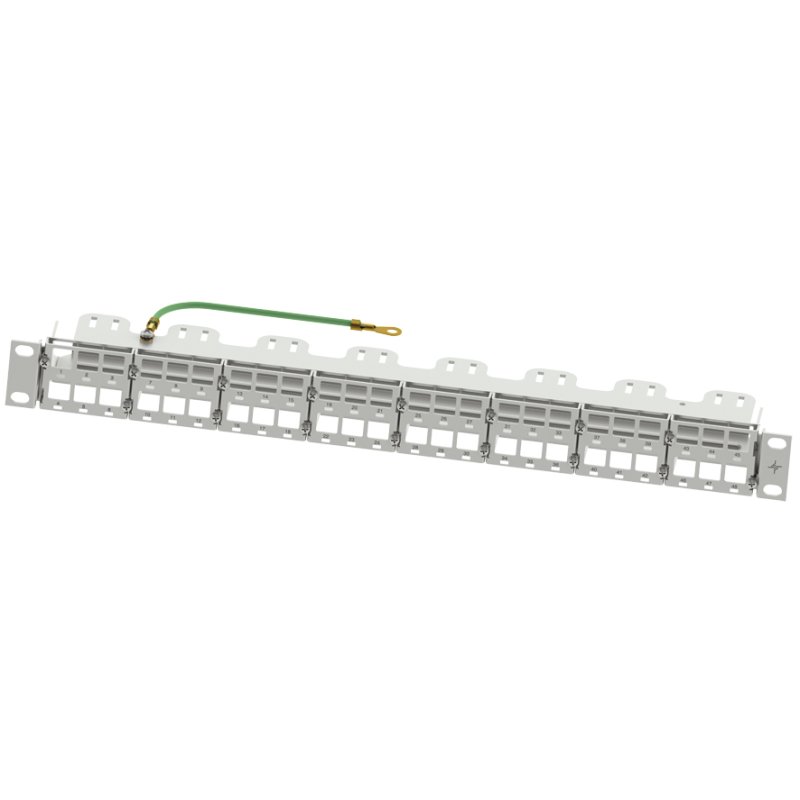 TELEGÄRTNER 19" modulerack, onbezet, met kabelafvang en aardingsset