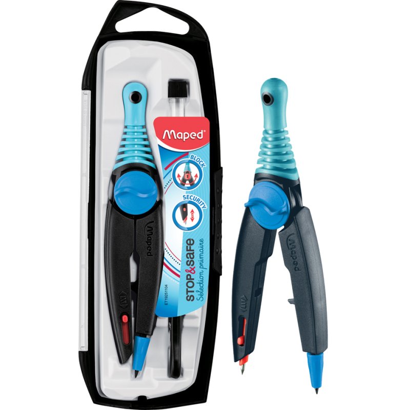 Maped ensemble passe-partout Stop & Safe, bleu, avec adaptateur