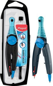 Maped passer Stop & Safe, voor kinderen vanaf 6 jaar, automatisch intrekbare punt, 10 stuks