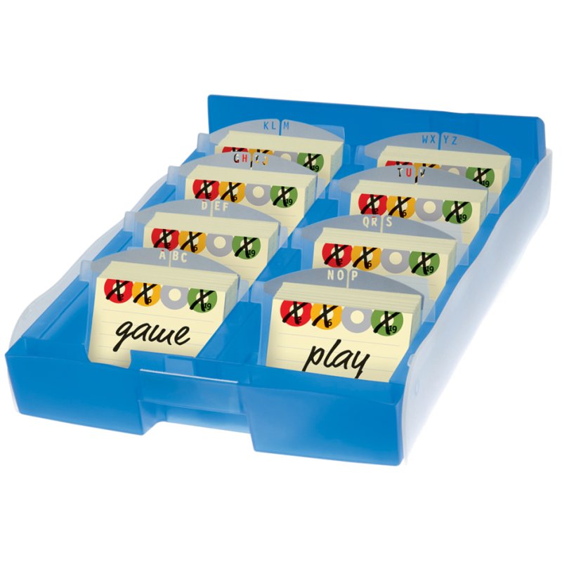 HAN plaque de soutien CROCO DUO cartes d'apprentissage, A8 paysage, transparent, 4 pcs