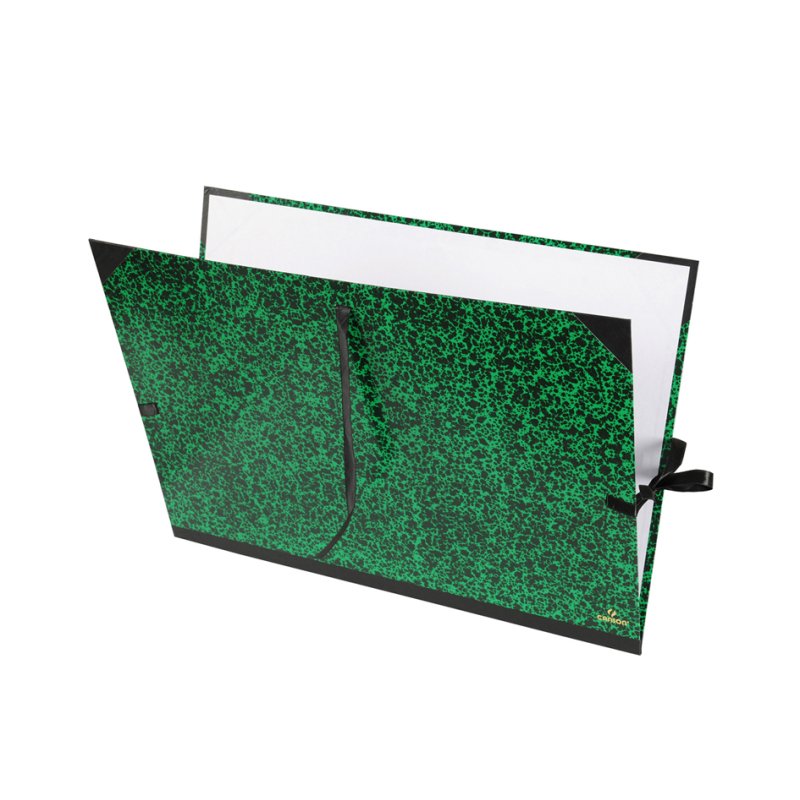 CANSON chemise à dessins Annonay, 78×115 cm, vert/noir, carton rigide
