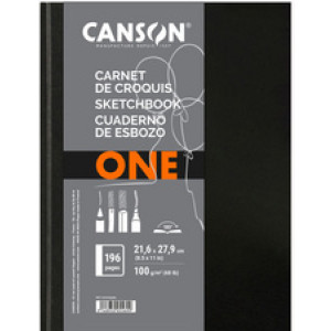 CANSON schetsboek ArtBook One, zwart, 216×279 mm, 98 vel