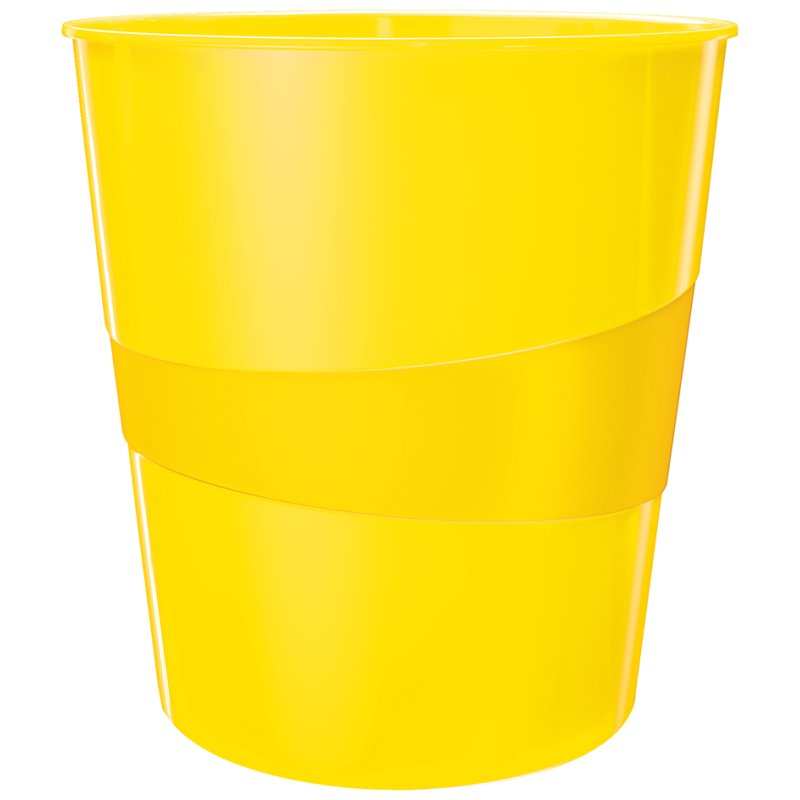 LEITZ corbeille WOW, bleu métallique, 15 litres, plastique