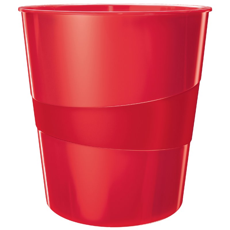 LEITZ corbeille WOW, bleu métallique, 15 litres, plastique