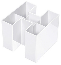 HAN pennenhouder BRAVO, 5 vakken, transparant, 109×109×90 mm