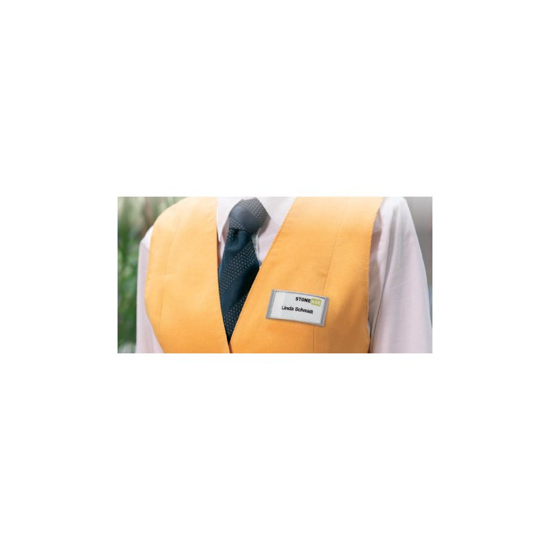 DURABLE plaque nominative CLASSIC, avec aimant, 74 × 34 mm, argent