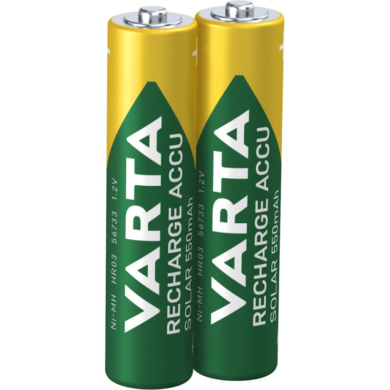 VARTA oplaadbare AA batterijen NiMH, solar toepassingen, 800 mAh, 2 stuks