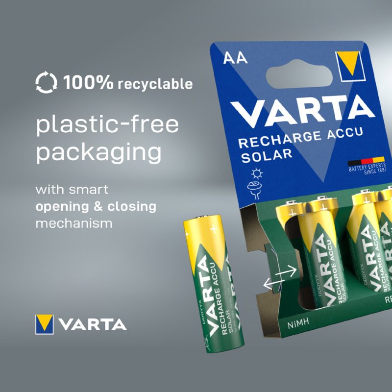 VARTA oplaadbare AA batterijen NiMH, solar toepassingen, 800 mAh, 2 stuks