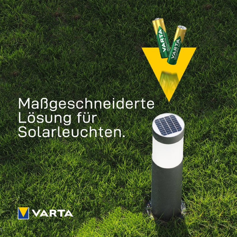 VARTA oplaadbare AA batterijen NiMH, solar toepassingen, 800 mAh, 2 stuks