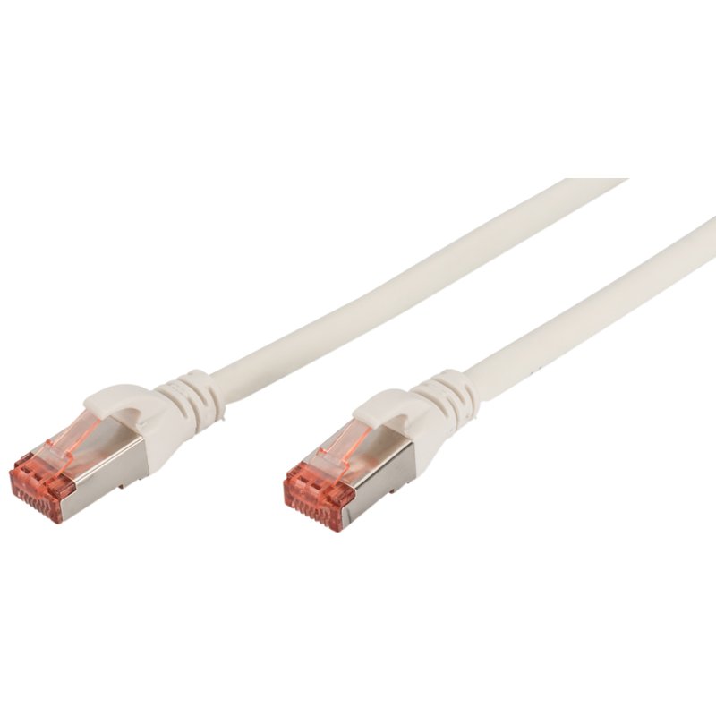 DIGITUS câble de brassage réseau Cat. 6 S/FTP, rouge, 0,5 mètre