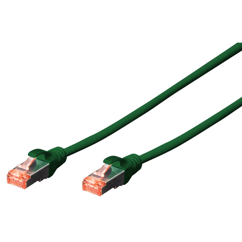 DIGITUS câble de brassage réseau Cat. 6 S/FTP, rouge, 0,5 mètre