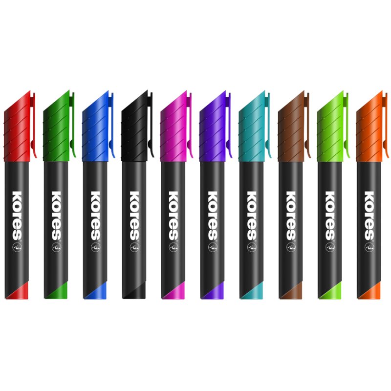 Kores marqueur permanent K MARKER, rechargeable, vert, pointe burin