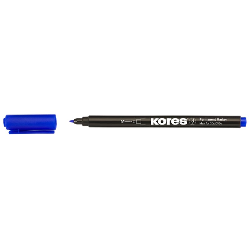 Kores marqueur permanent K MARKER FINE, moyen, bleu