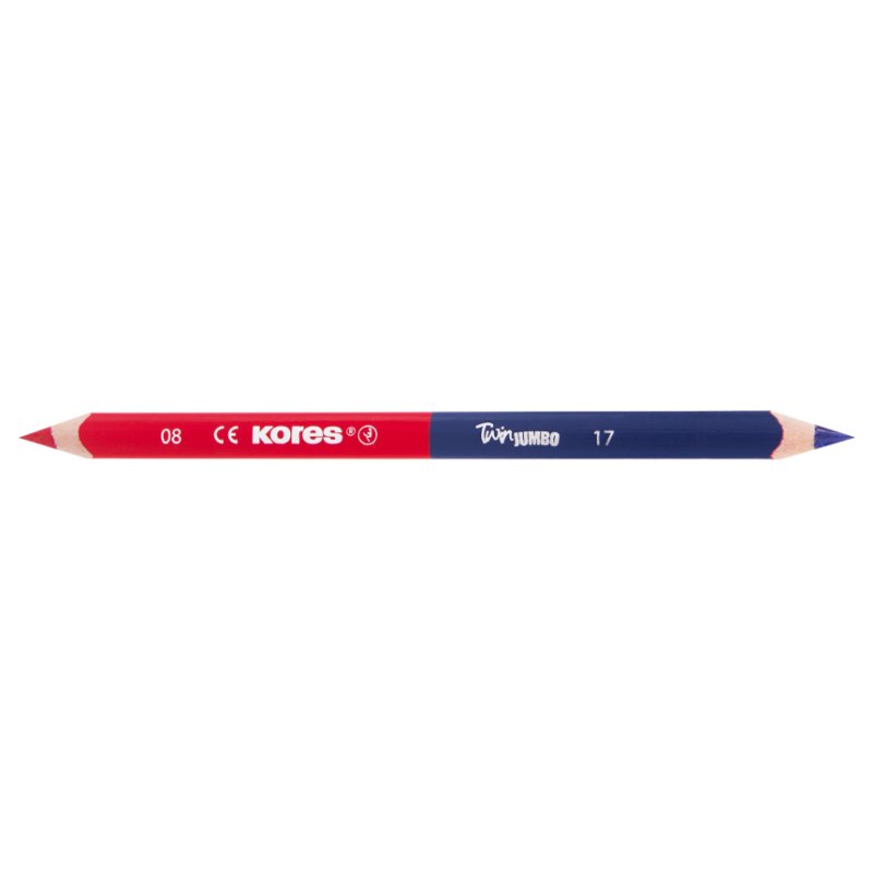 Kores TWIN Jumbo correction pencil, triangular, blue/red