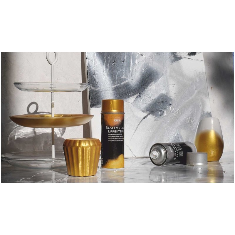 KREUL spray décoratif effet feuilles, couleur or, 400 ml