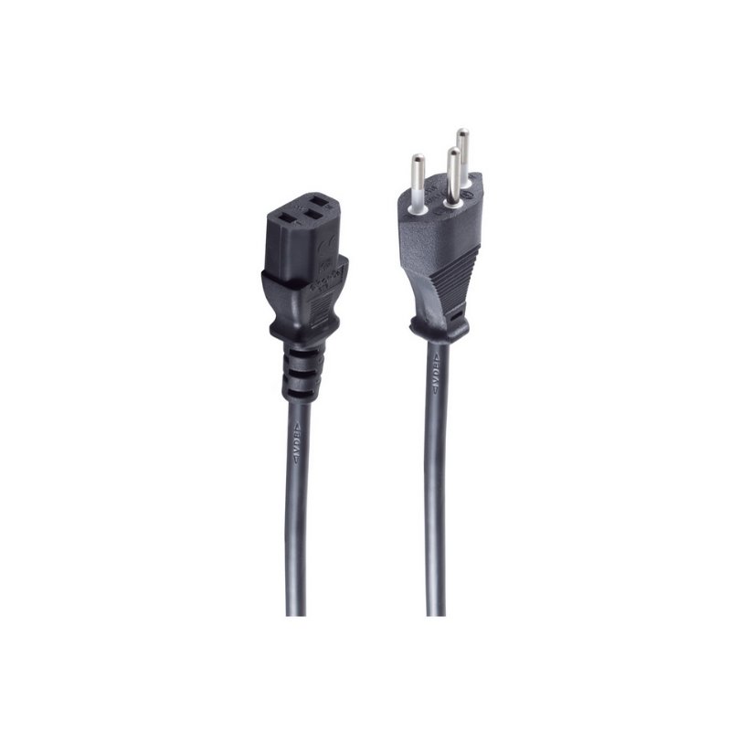 shiverpeaks BASIC-S Zwitserse stroomkabel, 1,8 m, zwart