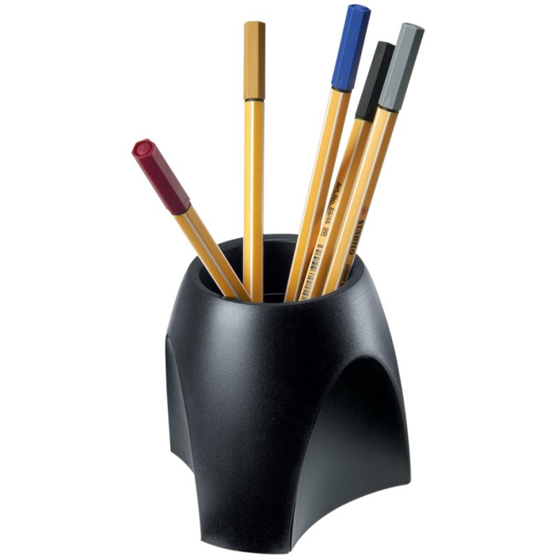 HAN porte-stylos DELTA Silver Edition, argent/noir, 99×99×94 mm