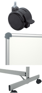 MAUL mobiele whiteboard MAULpro, draaibaar, 2100×1000 mm, magnethaftend