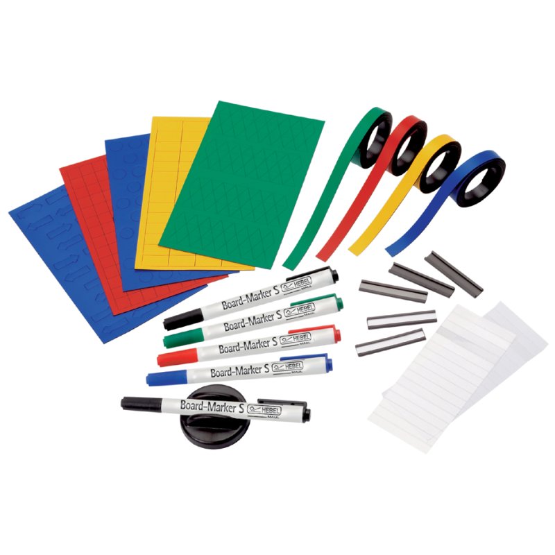 MAUL accessory set for planning boards, magnetic symbols, 20 name plate labels