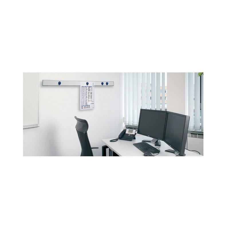 MAUL magnetic wall rail design, 1000 mm, silver