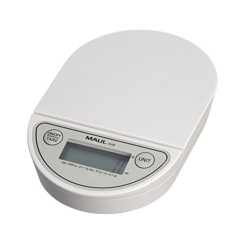 MAUL letter scale MAULoval, white, battery included