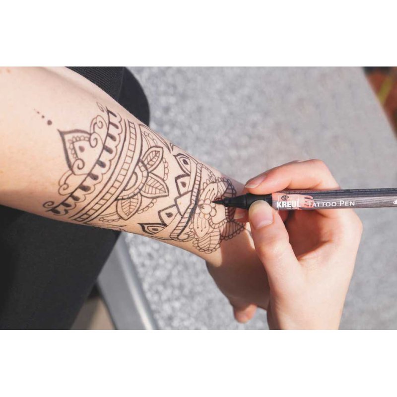 KREUL stylos de tatouage, 4 pièces, 0,5-3,0 mm, encre cosmétique