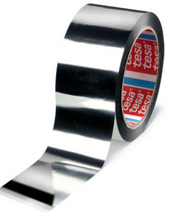 tesa industriële aluminiumtape, zilver, 25 mm × 66 m