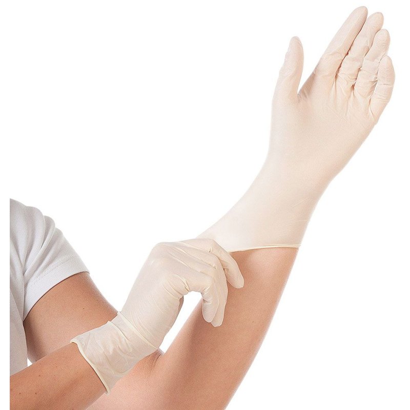 HYGOSTAR gants latex GRIP, taille S, blanc, sans poudre
