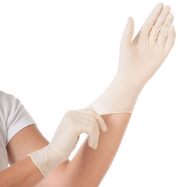 HYGOSTAR latex handschoenen Grip, maat L, wit, poedervrij