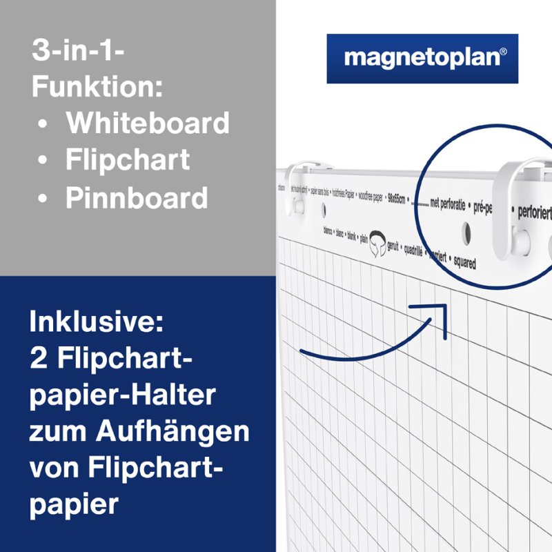 magnetoplan Tableau Universel, 750 × 1200 mm, bleu, mobile