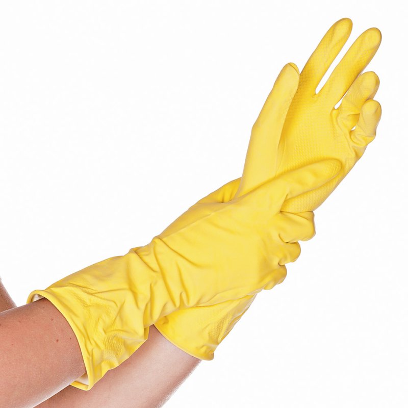 HYGOSTAR gants de ménage en latex Bettina, XXL, jaune, 1 paire