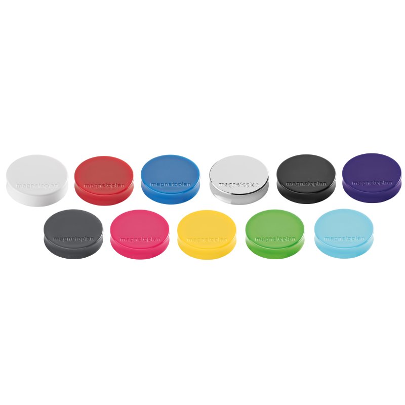 magnetoplan aimants ergonomiques medium, rouge, 30 mm, 10 pièces