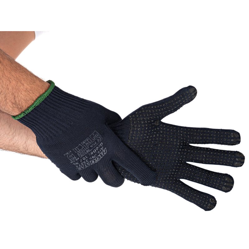 HYGOSTAR gant de travail Pearl, bleu, taille M, 12 paires