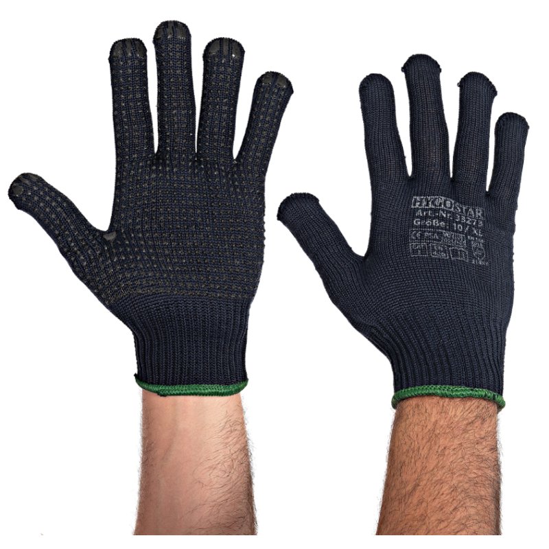 HYGOSTAR gant de travail Pearl, bleu, taille M, 12 paires