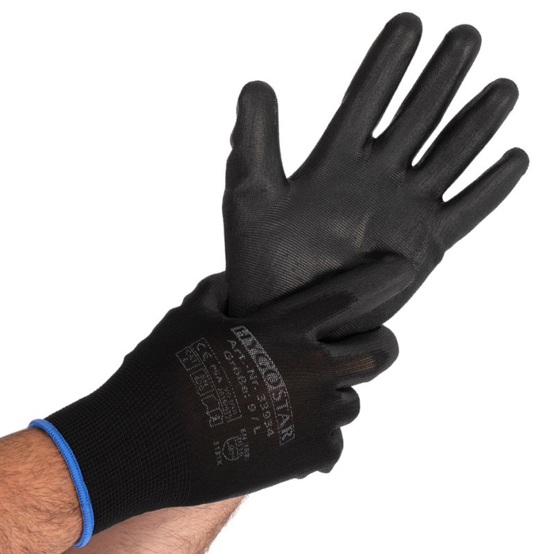 HYGOSTAR gants de travail BLACK ACE, noir, XXL, 12 paires