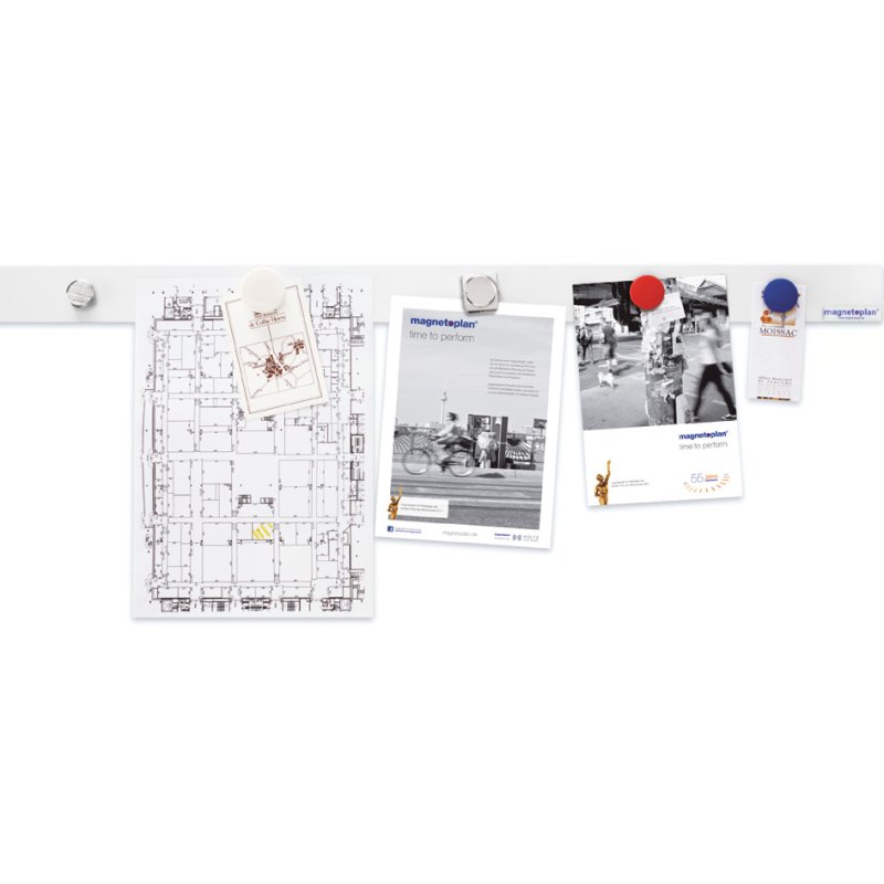 magnetoplan bande magnétique murale, auto-adhésive, 1000×50 mm, 10 pièces