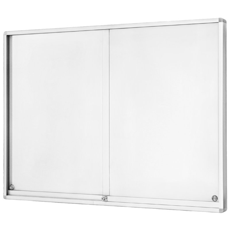 magnetoplan schouwkast met schuifdeuren, 27 × A4, 196,5 × 105 cm