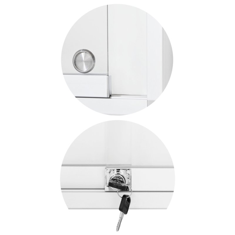 magnetoplan schouwkast met schuifdeuren, 27 × A4, 196,5 × 105 cm