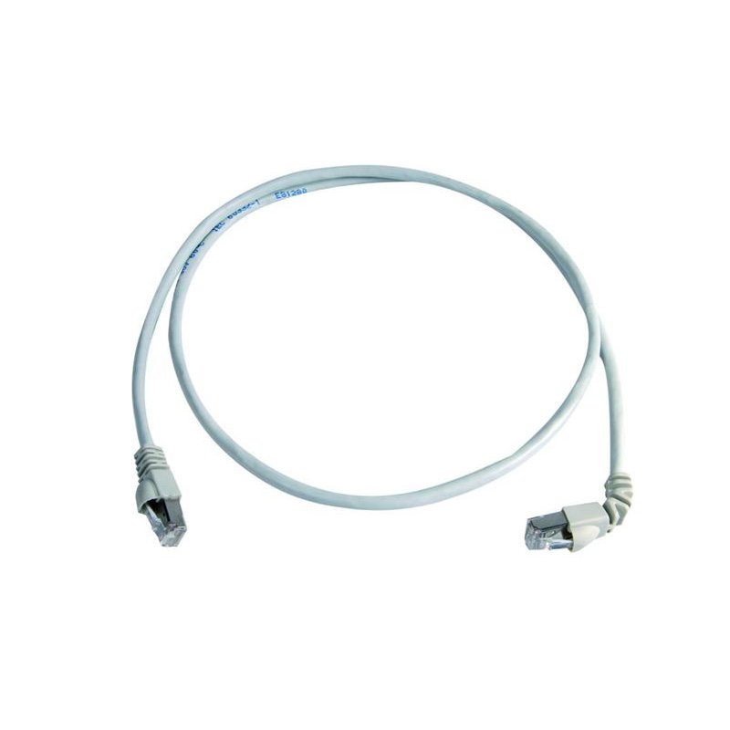 TELEGÄRTNER câble réseau Cat.6A S/FTP, 1,0 m, gris, connecteur coudé