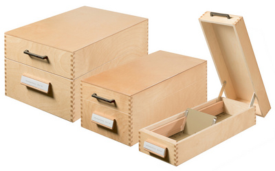 HAN steunplaat voor houten kaartsystemen A5 dwars, bruin, metaal