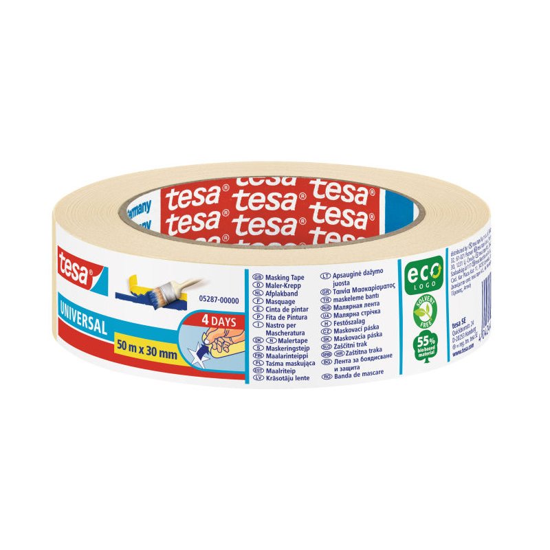 tesa ecoLogo ruban de masquage peintre universel, 19 mm × 50 m