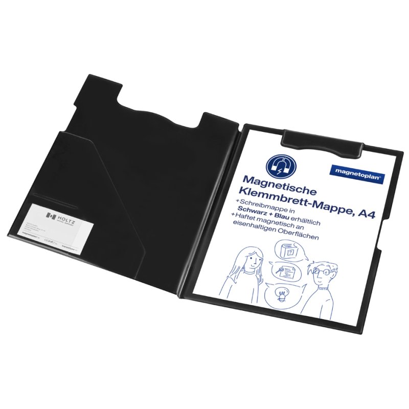 magnetoplan pince-documents magnétique, noir, 230×320 mm, 15 feuilles