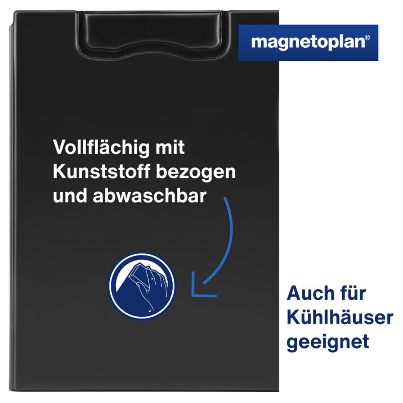 magnetoplan pince-documents magnétique, noir, 230×320 mm, 15 feuilles